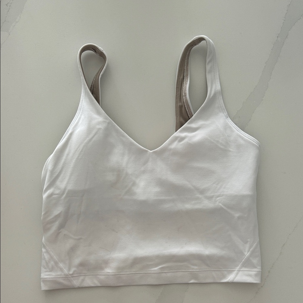 Lululemon White V-Neck Bralette